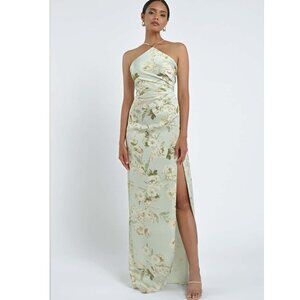 Verona Floral Meadow Multi Halter Gown Style Riley Size 12